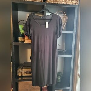 New york & Company black midi dress